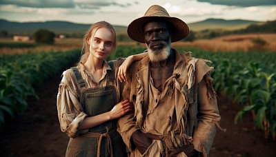 Farmers in the garden